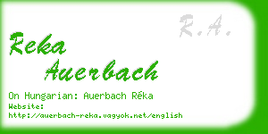 reka auerbach business card